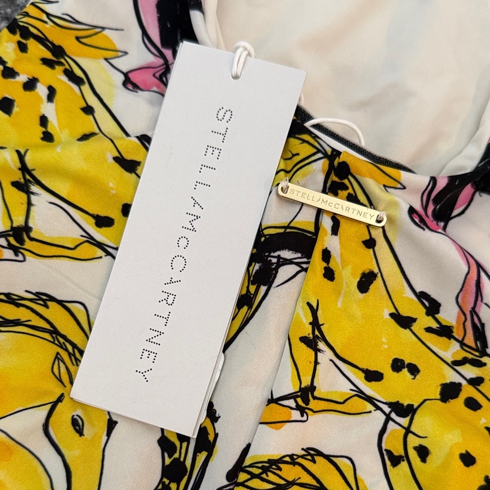 Stella McCartney Yellow and Pink Animal Print Swimsuit - Picture 2 of 5
